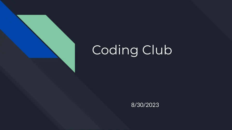 Picture of Coding Club slide